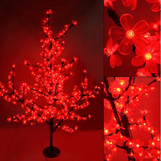 Decoratiune Luminoasa Crenguta 72 LED -uri Flori 1.2 m Rosu [2]