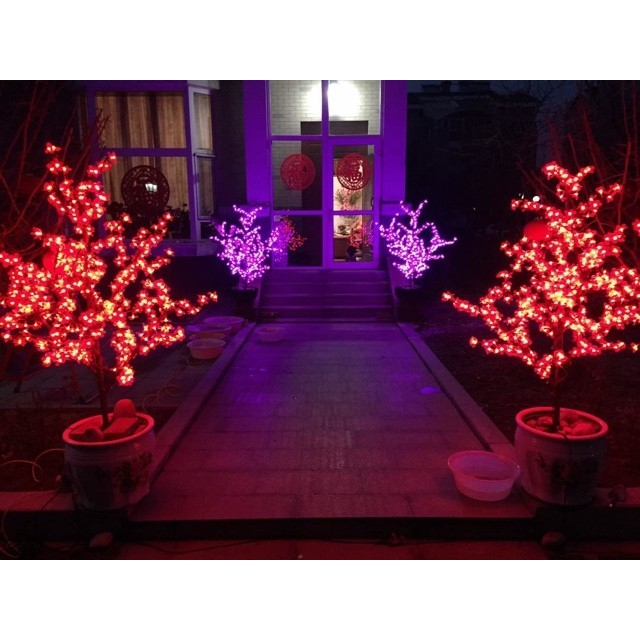 Decoratiune Luminoasa Crenguta 72 LED -uri Flori 1.2 m Rosu [3]