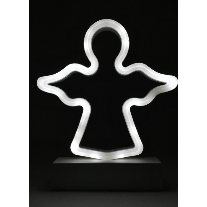 Decoratiune Luminoasa cu Baterii Ingeras 25 cm Alb Rece [2]