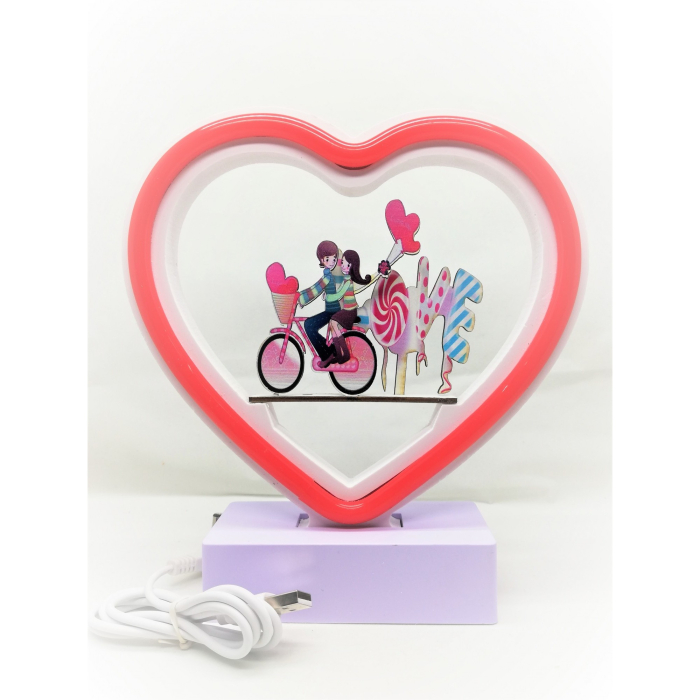 Decoratiune Luminoasa cu Baterii Neon Love 20 cm Rosu [2]