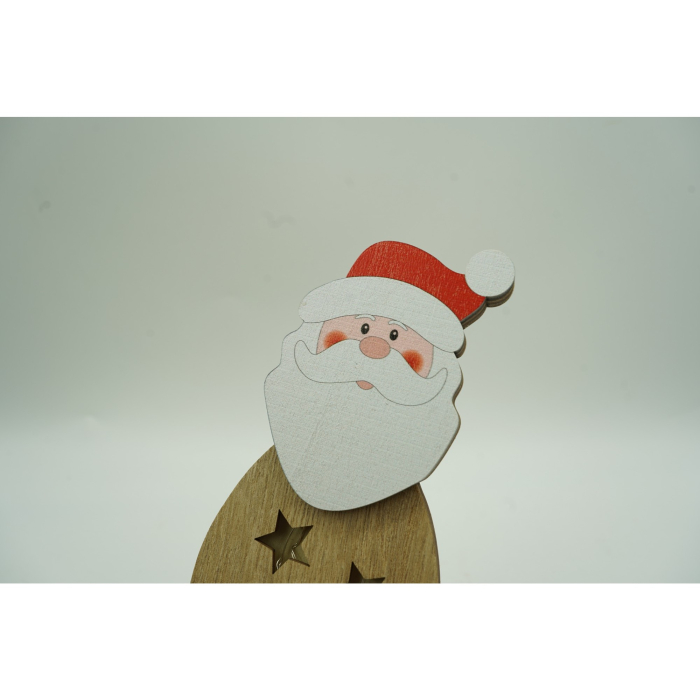 Decoratiune luminoasa, Flippy, Mos Craciun, maro, lungime: 10 cm, latime: 5 cm, inaltime: 19 cm, lemn, interior/exterior [2]