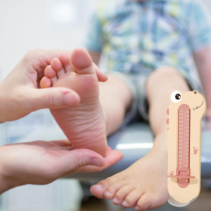 Dispozitiv de Masurat Talpa Piciorului pentru Bebelusi, Flippy, 9-24, Model Dinozaur, Roz [2]