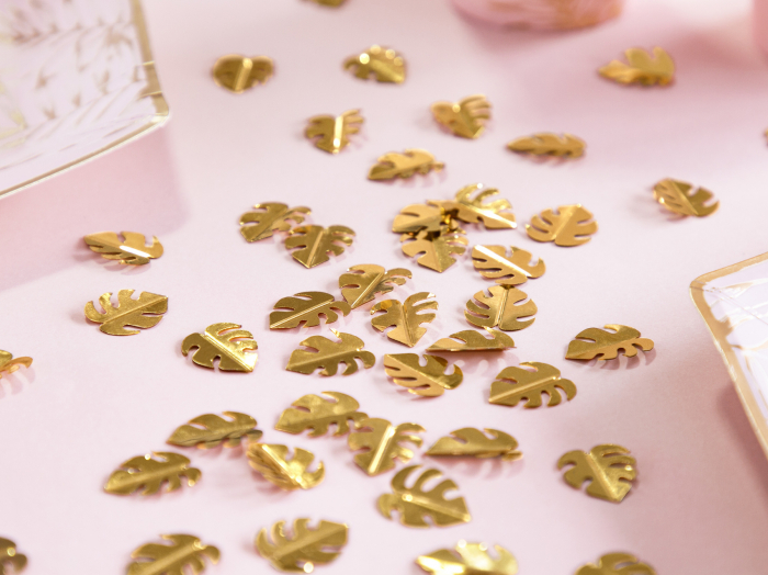 Frunze de confetti metalic, auriu, 15g [2]