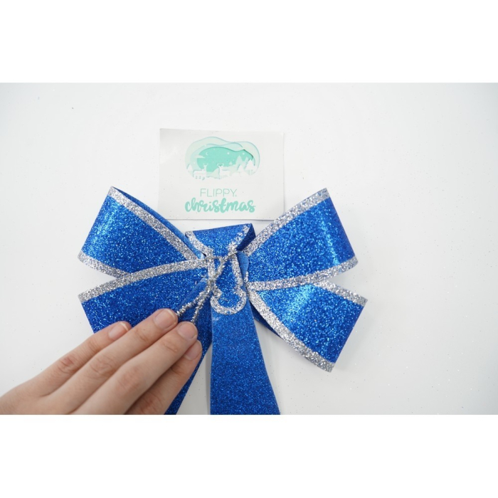 Funda pentru brad, Albastra, cu margini argintii, 13 x 18 cm, PVC, Flippy [6]