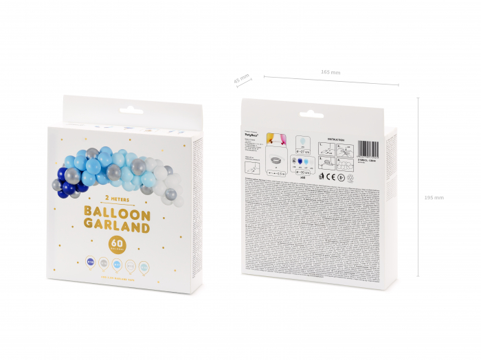 Ghirlandă de baloane - albastra 200 cm (1 pachet. / 60 buc.) [4]