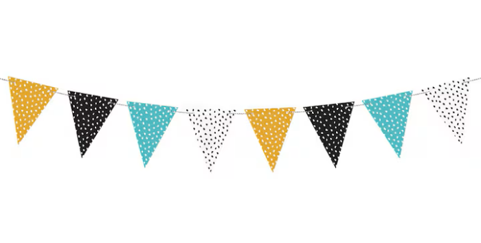 Ghirlanda decorativa pentru petrecere Dino, multicolor, 130 cm [1]