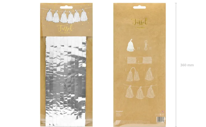 girlanda decorativa franjuri argintii, 200 cm [2]