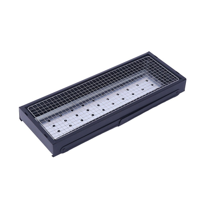 Gratar Portabil, Flippy, Confectionat din Metal, pentru Picnic, Gradina, Terasa, Camping, Dimensiuni Reduse, 60x22x23 cm, Negru [4]