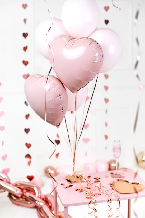 Greutate baloane Inimi culoare Rose Gold, [2]