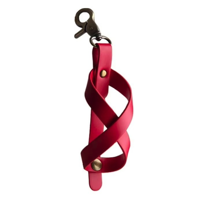 Husa pentru Kendama, Flippy, Husa de Depozitare pentru Kendama, din Piele Ecologica, Catarama cu Agatare pentru Transportare, Breloc 8, 12 x 6 cm, Rosu [1]