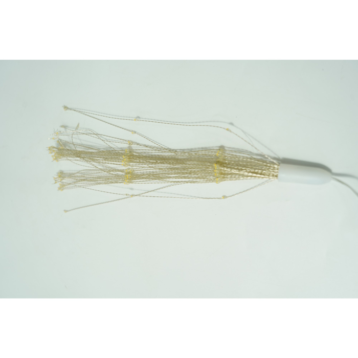 Instalatie Craciun, 150 LED-uri, alb cald, telecomanda 8 functii, cu baterii, explozie fireworks, fir cupru, interior/exterior, Flippy [5]