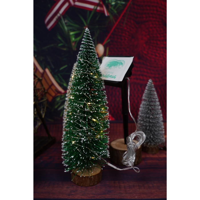 Instalatie Craciun, 5 metri, 50 de LED-uri, alb cald, cu energie solara, fir de cupru, liniar, interior/exterior, Flippy [4]