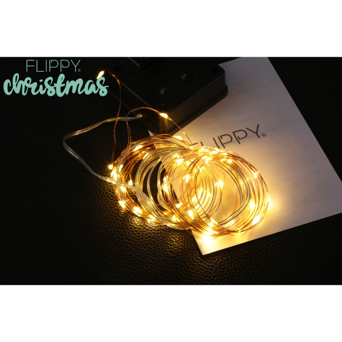 Instalatie Craciun, 5 metri, 50 de LED-uri, alb cald, cu energie solara, fir de cupru, liniar, interior/exterior, Flippy [7]