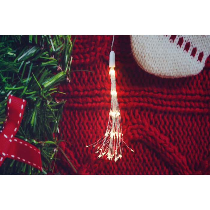 Instalatie Craciun, Flippy, 200 LED-uri, Telecomanda 8 functii, Incarcare Solara, Explozie Fireworks, Fir Cupru, interior/exterior, Alb Cald [2]