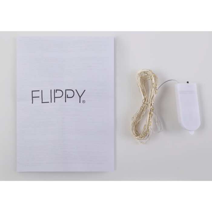 Instalatie Craciun, Liniara, 3 m, Baterii, 30 LED-uri, Alb Cald, Fir Cupru, Interior/Exterior, Flippy [6]