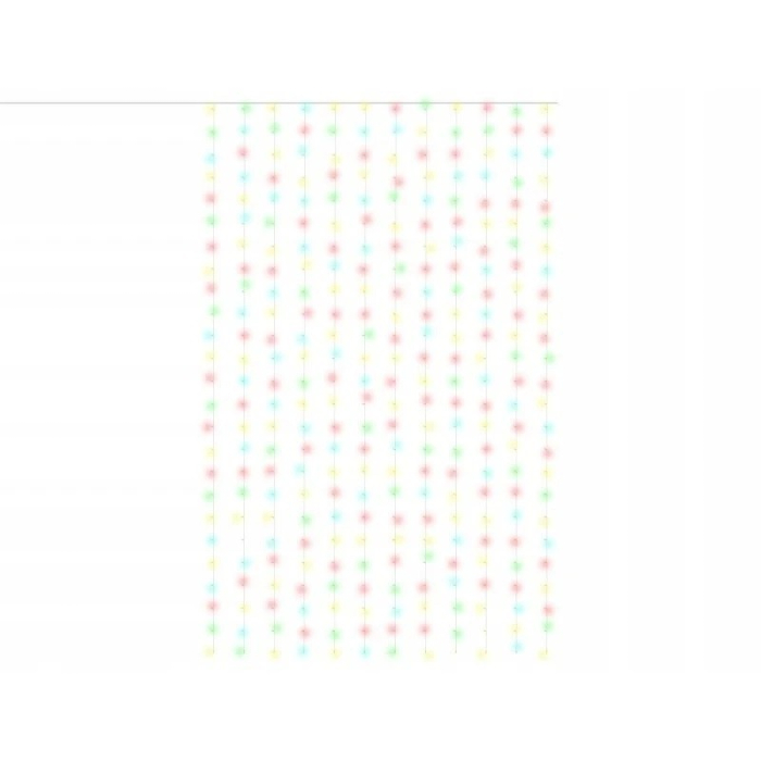 Instalatie Craciun, Tip Perdea IP44, 3m x 1m, 100 Led-uri, Multicolor, USB si telecomanda cu 8 functii, Flippy [7]