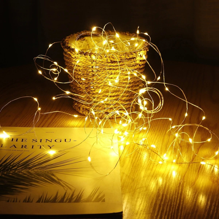 Instalatie Craciun Tip Turturi, IP44, 25 m, 715 Led-uri, Alb cald, 8 jocuri de lumini, 31 V, Telecomanda inclusa, Interconectabila, Prelungitor 3 m inclus, Fir Cupru, Flippy, Interior/Exterior [6]