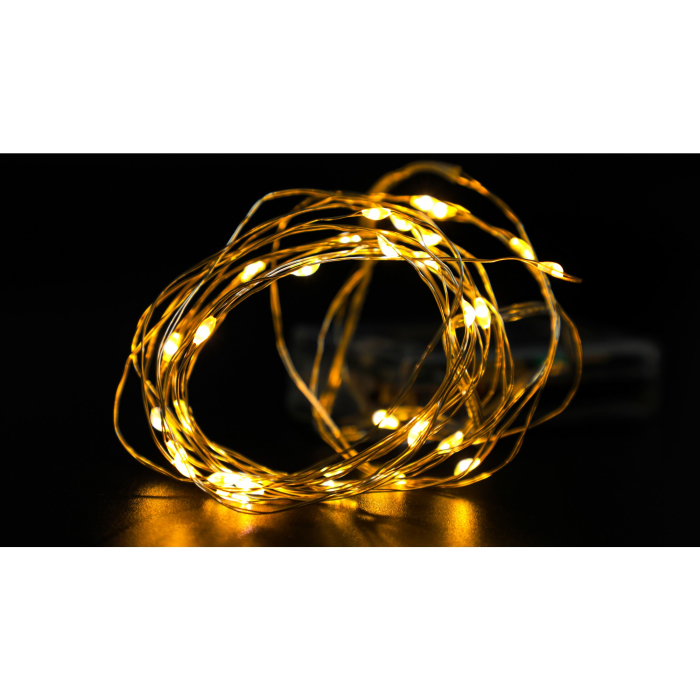 Instalatie de Craciun cu Baterii Tip Liniar, 2 jocuri de lumini, Fir Cupru 3 m 30 LED -uri, Alb Cald [8]