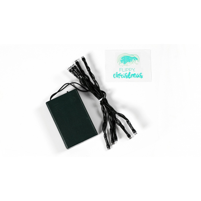 Instalatie de Craciun cu Baterii Tip Liniar, 2 jocuri de lumini, Fir Verde 1 m 10 LED -uri, Alb Cald [6]