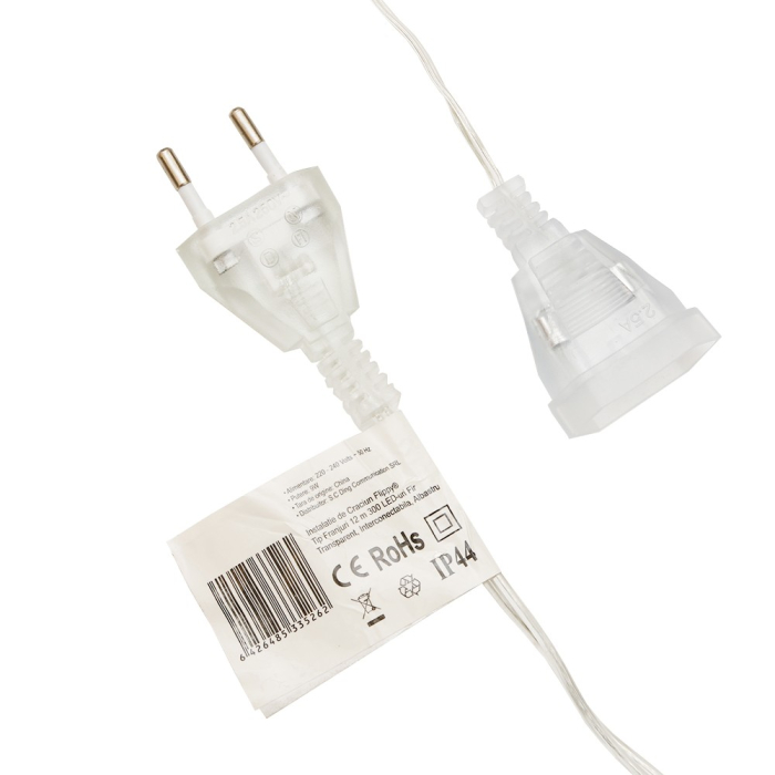 Instalatie de Craciun Flippy® Tip Franjuri, 12 m, 300 LED-uri, Interconectabila, Albastru [7]