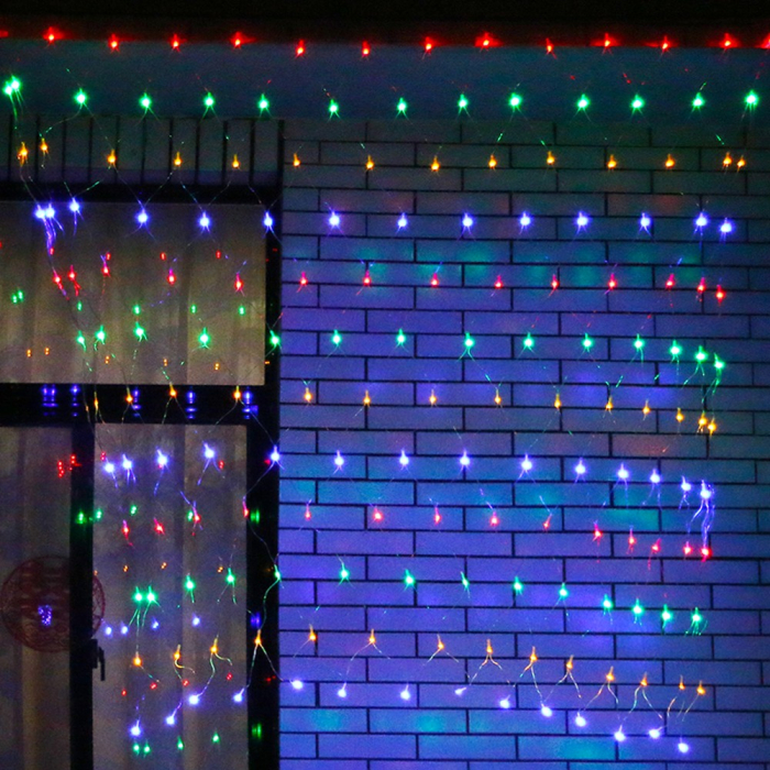 Instalatie de Craciun, Flippy®, Tip Plasa, 2 x 2 m, 160 LED-uri, Interconectabila, Multicolor [3]