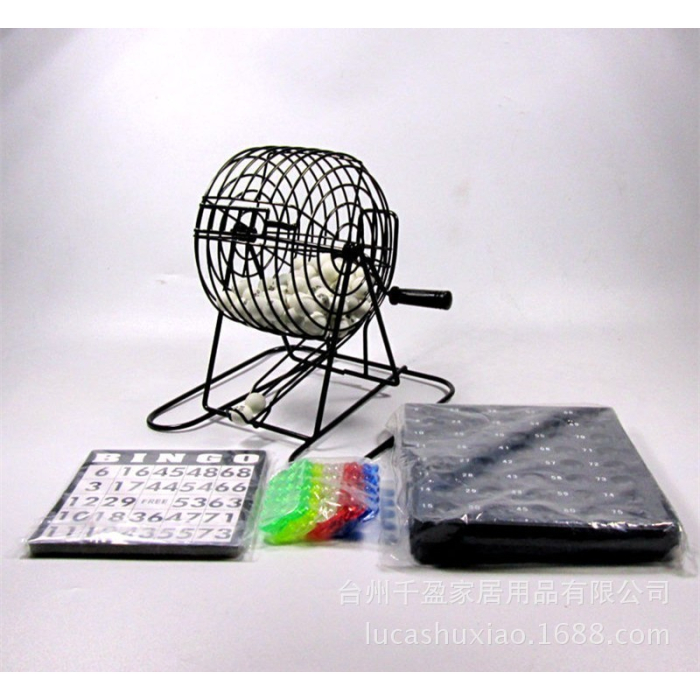 Joc Bingo Flippy, din metal, 75 bile albe, portabil, 21 x 21 cm, negru [2]