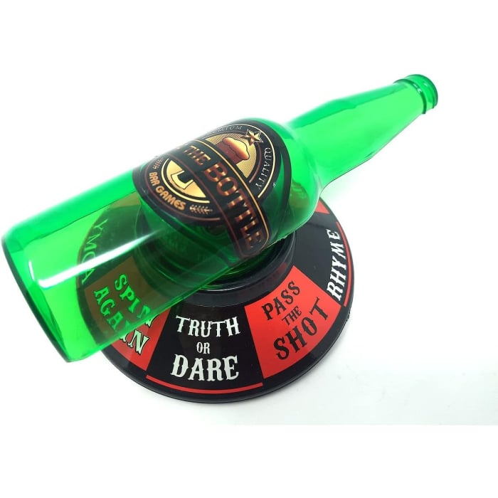 Joc de baut Spin the Bottle Flippy, invarte sticla si accepta provocarea, 2-6 jucatori, material ABS, 18 x 12 cm, multicolor [1]