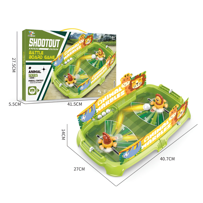 Joc de Masa Interactiv Lion Battle pentru Copii, Flippy, 4 Mingi, Tabela Scor, 40.7x27x14 cm, Verde [2]