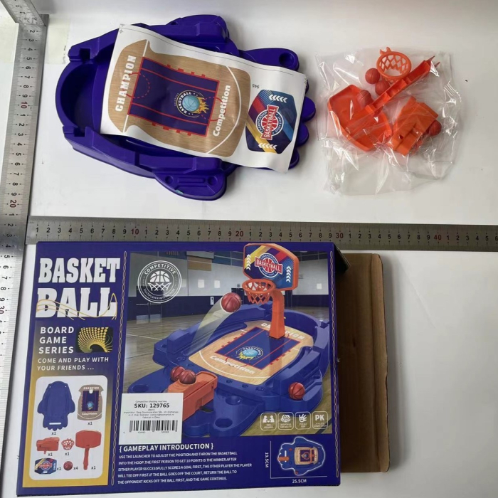 Joc de Masa Mini Baschet Interactiv pentru Copii, Flippy, Mingi Incluse, 25.5x19.5x13.5 cm, Mov [2]