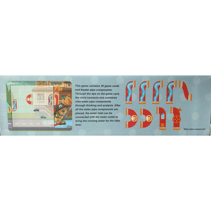 Joc educativ magnetic de interconectare, micul pompier, 15 nivele, 9 carti, pentru copii, +3 ani, multicolor [4]