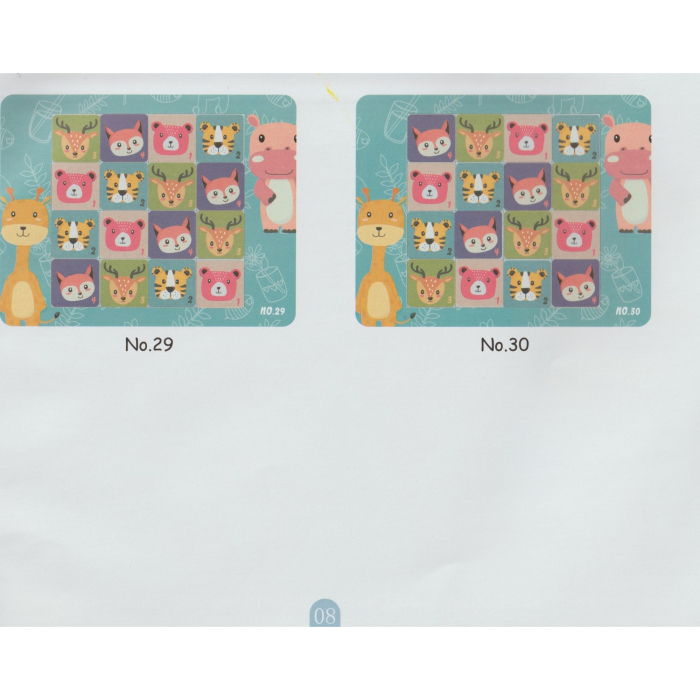 Joc educativ Sudoku cu tablita magnetica, 32 de piese, cartonase cu animale, Verde [13]