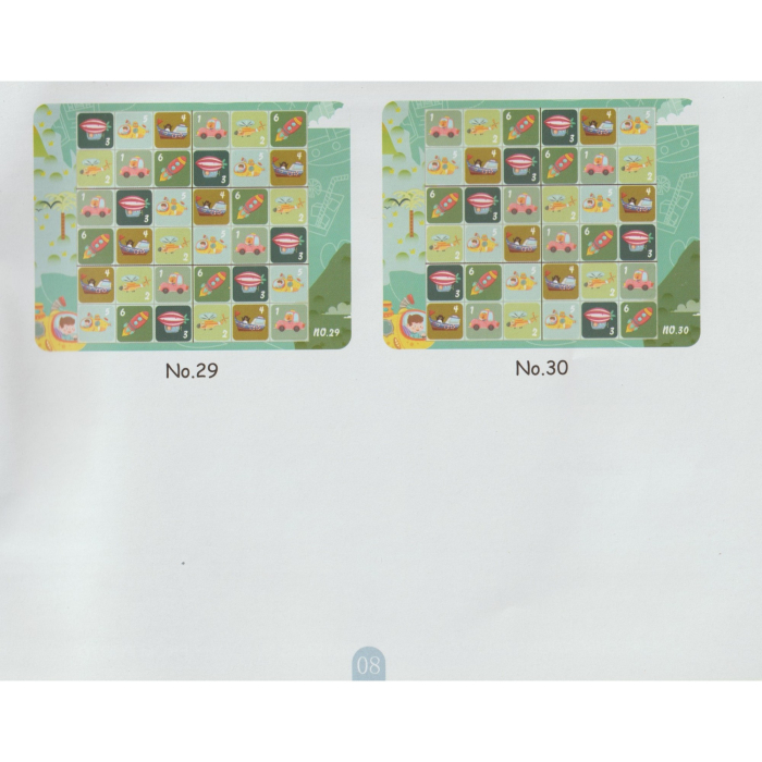 Joc educativ Sudoku cu tablita magnetica, 53 de piese, cartonase cu trafic, Verde [3]