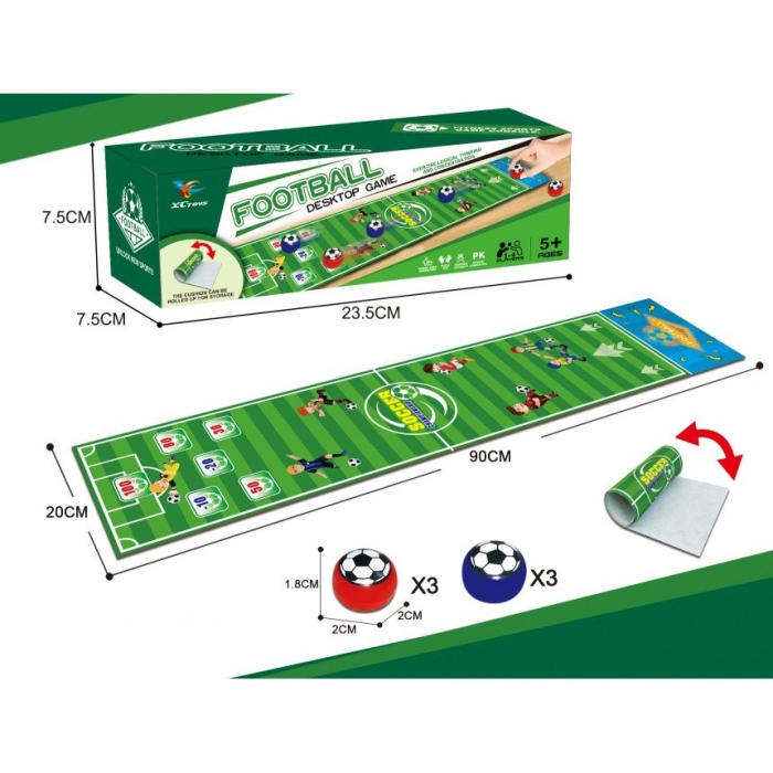 Joc Interactiv, Flippy, Covor de Fotbal 90 x 20 cm, 1-4 Jucatori, +5 Ani, 6 Mingi Incluse, Verde [2]