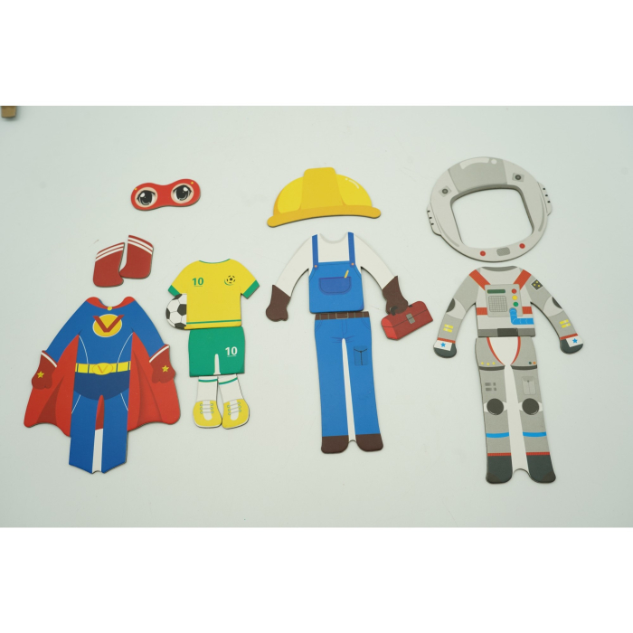 Joc magnetic dress, papusa magnetica cu multiple haine, 26 de piese, pentru copii, +3 ani, multicolor [8]