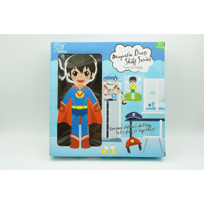 Joc magnetic dress, papusa magnetica cu multiple haine, 26 de piese, pentru copii, +3 ani, multicolor [2]