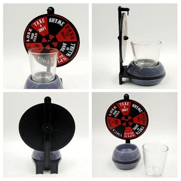 Joc roata cu shoturi Flippy, pentru petrecere, 16 x 10 x 7 cm, pahar inclus [4]