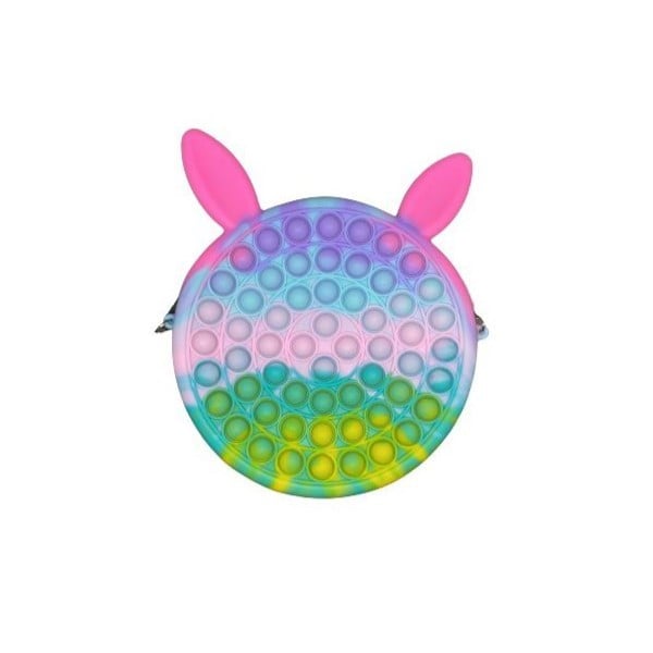 Jucarie antistres din silicon Flippy, Geanta Pop It, 16 cm, Iepuras, Macarons [1]