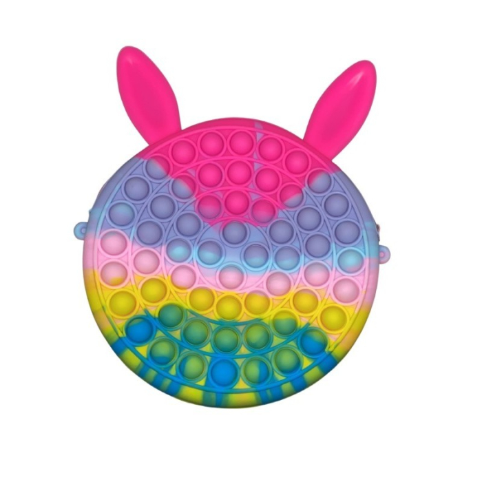 Jucarie antistres din silicon Flippy, Geanta Pop It, Iepuras [2]