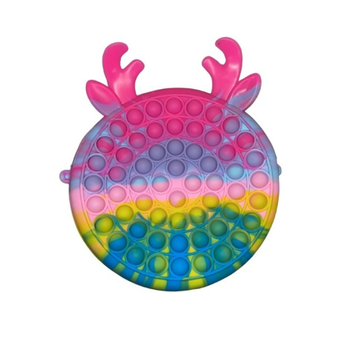 Jucarie antistres din silicon Flippy, Geanta Pop It, Ren [2]