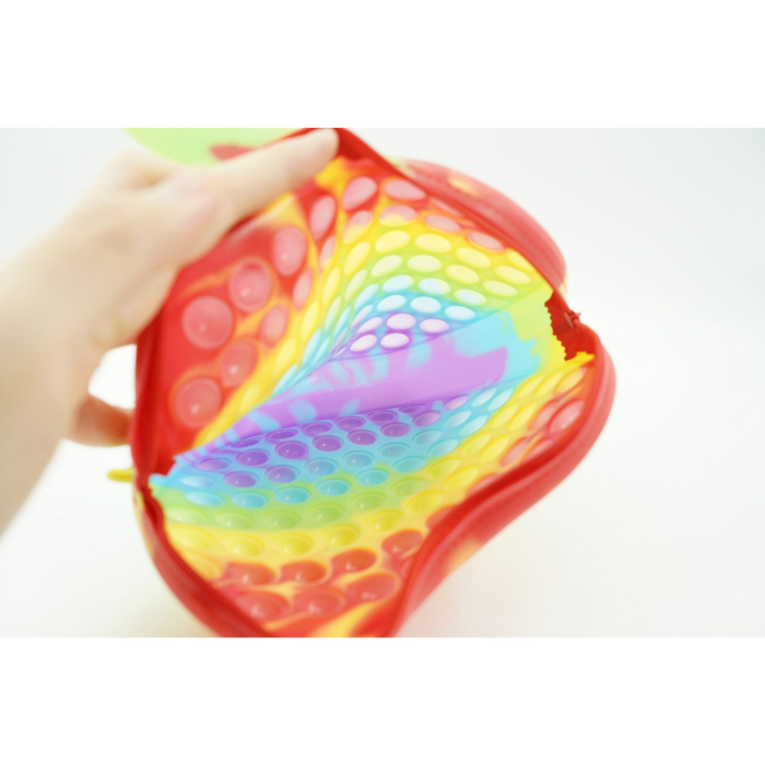 Jucarie antistres din silicon, Flippy, Pop It Now and Flip It, Geanta de umar, Mar, Multicolor [5]