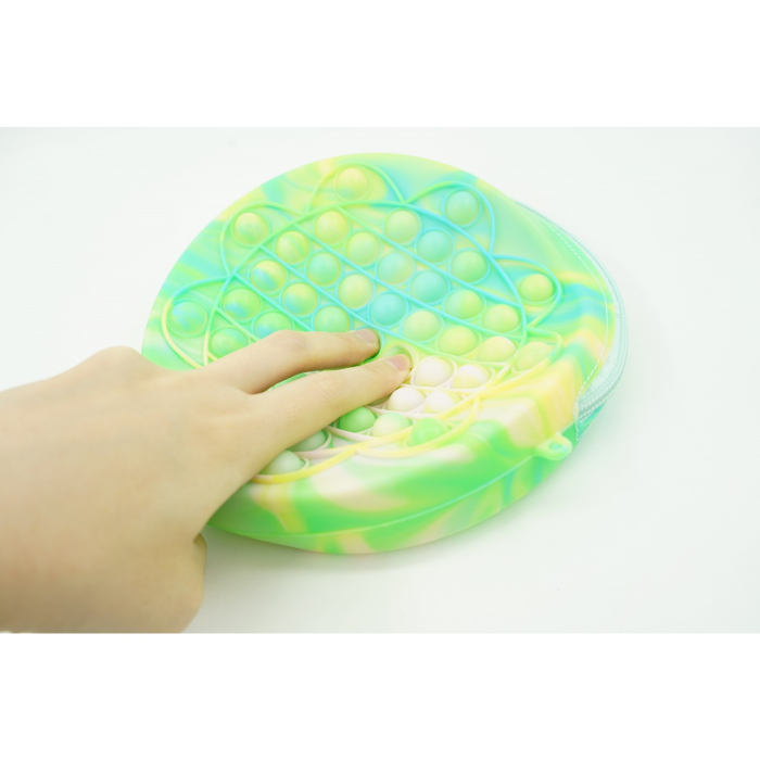 Jucarie antistres din silicon, Flippy, Pop It Now and Flip It, Geanta, Floarea Soarelui, Verde [2]