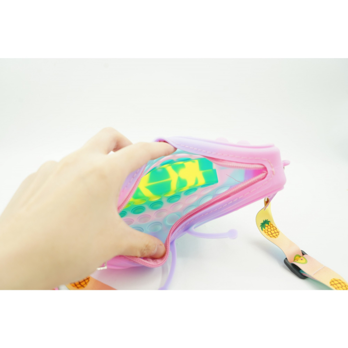 Jucarie antistres din silicon, Flippy, Pop It Now and Flip It, Geanta mica, Fluturas, Macarons [6]