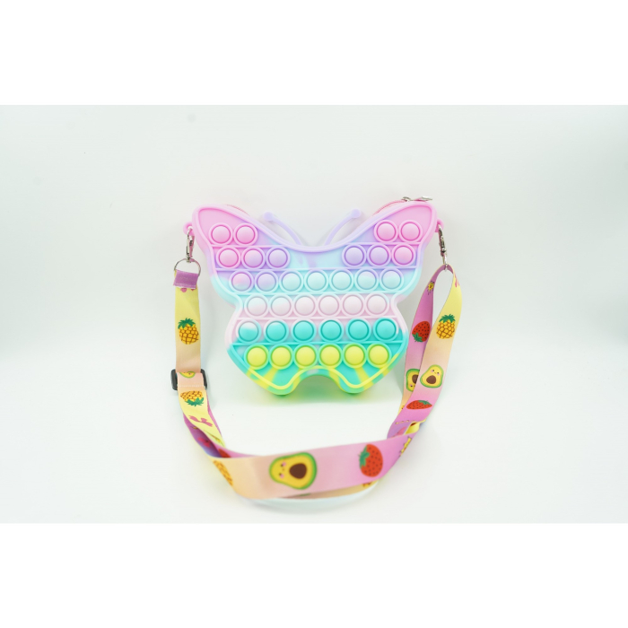 Jucarie antistres din silicon, Flippy, Pop It Now and Flip It, Geanta mica, Fluturas, Macarons [4]