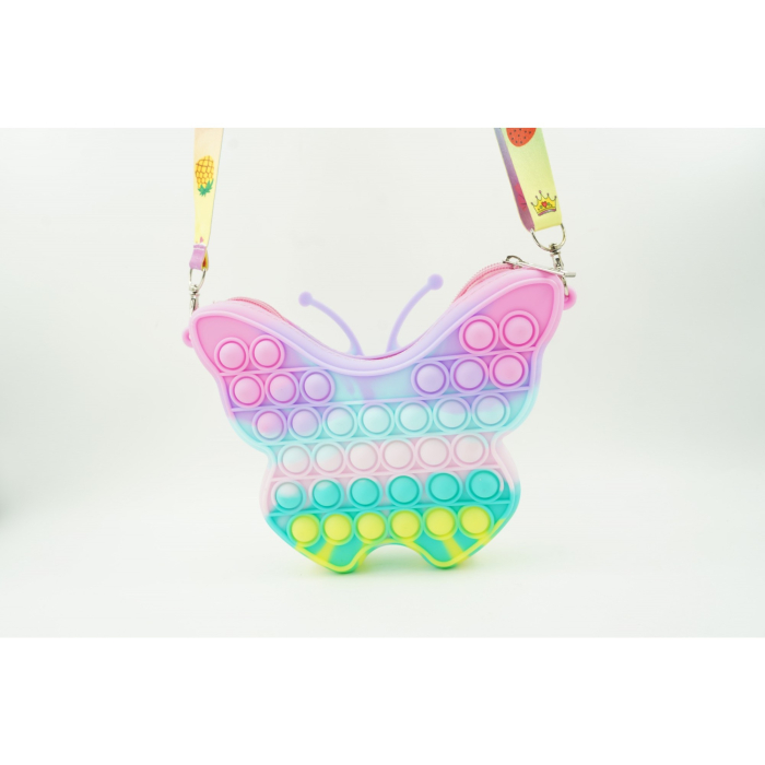 Jucarie antistres din silicon, Flippy, Pop It Now and Flip It, Geanta mica, Fluturas, Macarons [5]