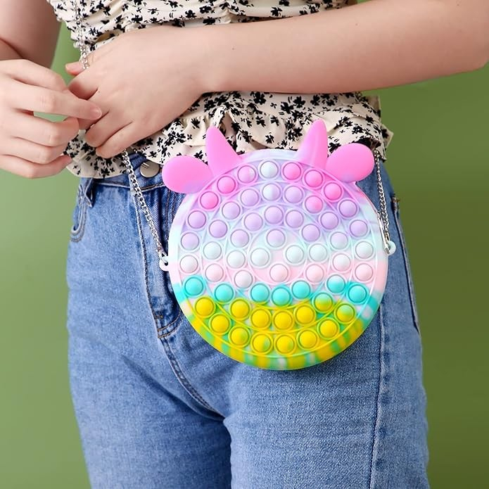 Jucarie antistres din silicon Flippy, Pop it Now and Flip It ,Geanta ,Multicolor [8]