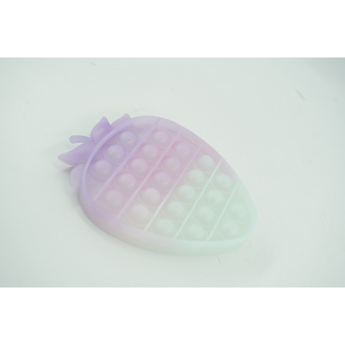 Jucarie antistres din silicon, Pop it Now and Flip It, Capsuna, Transparent [1]