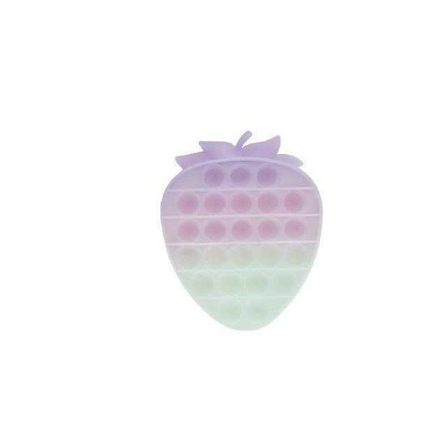 Jucarie antistres din silicon, Pop it Now and Flip It, Capsuna, Transparent [6]