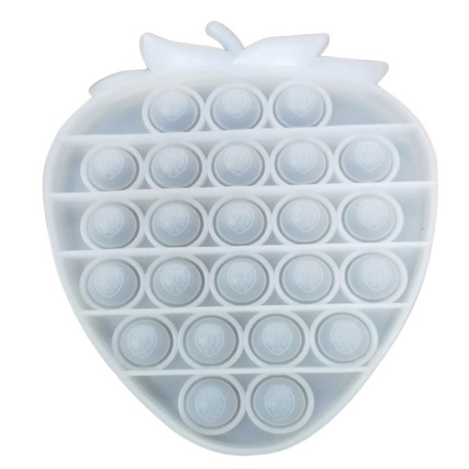 Jucarie antistres din silicon, Pop it Now and Flip It, Capsuna, Transparent [5]