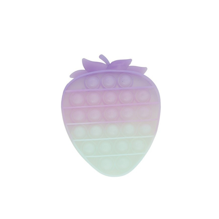 Jucarie antistres din silicon, Pop it Now and Flip It, Capsuna, Transparent [4]