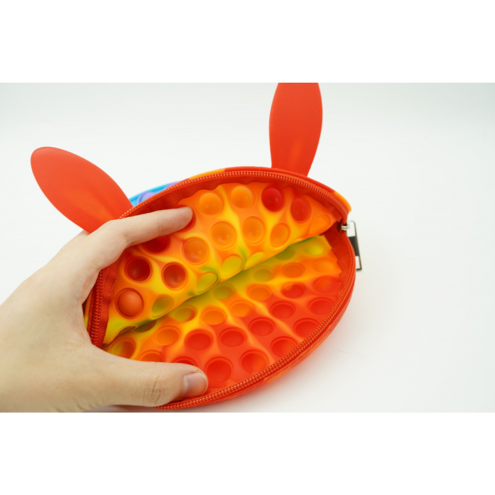Jucarie antistres din silicon, Pop it Now and Flip It, Flippy, Geanta, Model 3, Multicolor [4]